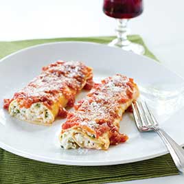 An example of what manicotti looks like