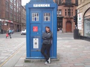 Danielle with a Police Box