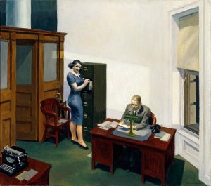 Painting "Office at Night" by Edward Hopper